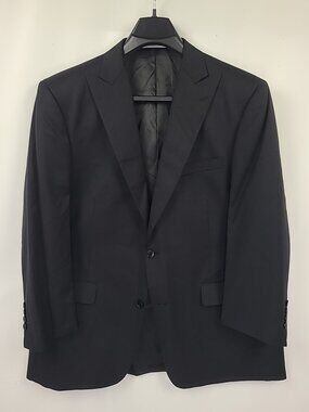 Murano Collezione Black Peak Lapel 2 Button Blazer 46R